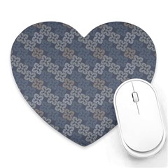 Decorative Ornamental Geometric Pattern Heart Mousepads by TastefulDesigns