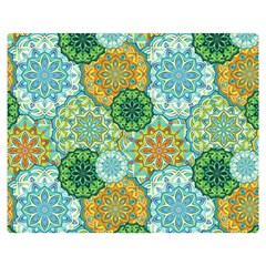 Forest Spirits  Green Mandalas  Double Sided Flano Blanket (medium) by bunart