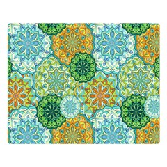 Forest Spirits  Green Mandalas  Double Sided Flano Blanket (large) by bunart