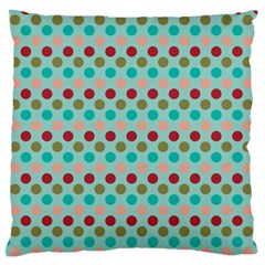 Large Colored Polka Dots Line Circle Large Flano Cushion Case (two Sides) by Mariart