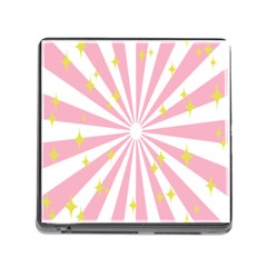 Hurak Pink Star Yellow Hole Sunlight Light Memory Card Reader (square) by Mariart