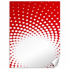 Polka Dot Circle Hole Red White Canvas 36  X 48   by Mariart