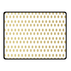 Polka Dots Gold Grey Double Sided Fleece Blanket (small)  by Mariart