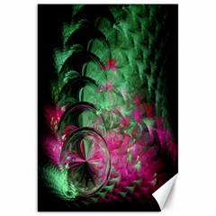 Pink And Green Shapes Make A Pretty Fractal Image Canvas 20  X 30   by Simbadda