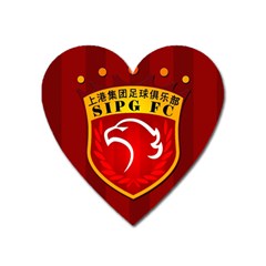 Shanghai Sipg F C  Heart Magnet by Valentinaart