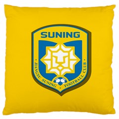 Jiangsu Suning F C  Large Flano Cushion Case (two Sides) by Valentinaart