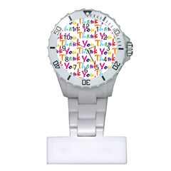 Wallpaper With The Words Thank You In Colorful Letters Plastic Nurses Watch by Simbadda