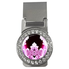 Fractal In Pink Lovely Money Clips (cz)  by Simbadda