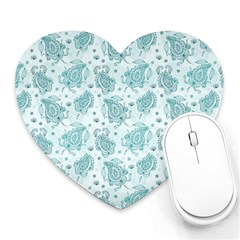 Decorative Floral Paisley Pattern Heart Mousepads by TastefulDesigns