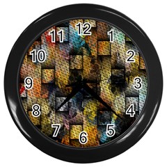 Fabric Weave Wall Clocks (black) by Simbadda