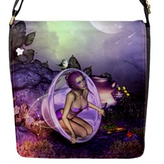 Wonderful Fairy In The Wonderland , Colorful Landscape Flap Messenger Bag (s) by FantasyWorld7