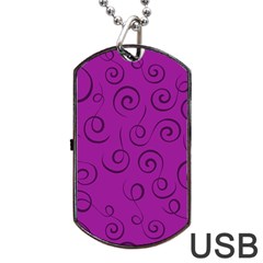 Pattern Dog Tag Usb Flash (two Sides) by Valentinaart