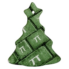 Pi Grunge Style Pattern Christmas Tree Ornament (two Sides) by dflcprints