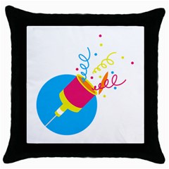 Celebration Injecting Throw Pillow Case (black) by Mariart