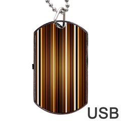 Brown Line Image Picture Dog Tag Usb Flash (one Side) by Mariart