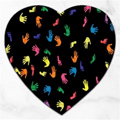 Hand And Footprints Jigsaw Puzzle (heart) by Mariart