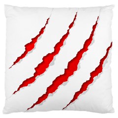 Scratches Claw Red White Standard Flano Cushion Case (two Sides) by Mariart