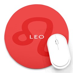 Zodiac Leo Round Mousepads by Mariart