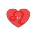 Zodiac Leo Heart Coaster (4 pack)  Front