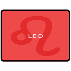 Zodiac Leo Fleece Blanket (large)  by Mariart