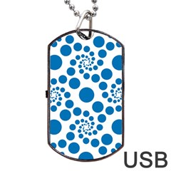 Pattern Dog Tag Usb Flash (one Side) by Valentinaart