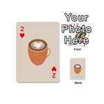 Artin Coffee Chocolate Brown Heart Love Playing Cards 54 (Mini)  Front - Heart2