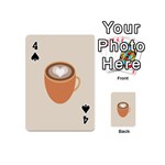 Artin Coffee Chocolate Brown Heart Love Playing Cards 54 (Mini)  Front - Spade4