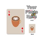 Artin Coffee Chocolate Brown Heart Love Playing Cards 54 (Mini)  Front - Diamond5