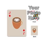 Artin Coffee Chocolate Brown Heart Love Playing Cards 54 (Mini)  Front - DiamondJ