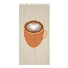 Artin Coffee Chocolate Brown Heart Love Shower Curtain 36  X 72  (stall)  by Mariart