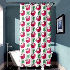 Fruit Pink Green Mangosteen Shower Curtain 36  X 72  (stall)  by Mariart