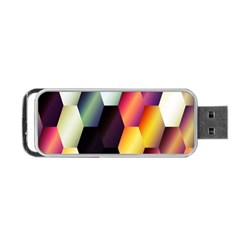 Colorful Hexagon Pattern Portable Usb Flash (one Side) by Nexatart