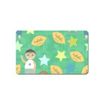 Football Kids Children Pattern Magnet (Name Card) Front