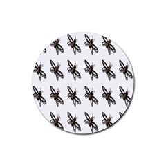 Insect Animals Pattern Rubber Coaster (round)  by Nexatart