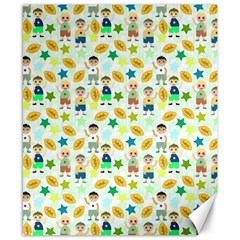 Football Kids Children Pattern Canvas 8  X 10  by Nexatart