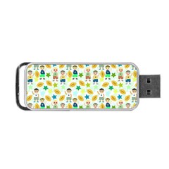 Football Kids Children Pattern Portable Usb Flash (one Side) by Nexatart