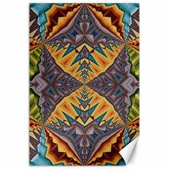 Kaleidoscopic Pattern Colorful Kaleidoscopic Pattern With Fabric Texture Canvas 20  X 30   by Nexatart