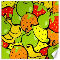 Digitally Created Funky Fruit Wallpaper Canvas 12  X 12   by Nexatart