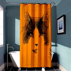 Cat Graphic Art Shower Curtain 36  X 72  (stall)  by Nexatart