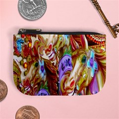 3 Carousel Ride Horses Mini Coin Purses by Nexatart