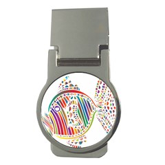 Colorful Fish Animals Rainbow Money Clips (round)  by Mariart