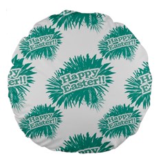 Happy Easter Theme Graphic Large 18  Premium Round Cushions by dflcprints