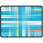 Lines Blue Stripes Fleece Blanket (Large)  80 x60  Blanket Front