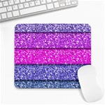 Violet Girly Glitter Pink Blue Large Mousepads Front