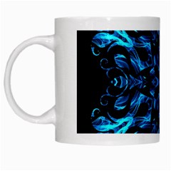 Blue Snowflake White Mugs by Nexatart