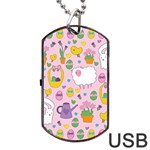 Cute Easter pattern Dog Tag USB Flash (Two Sides) Front