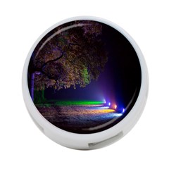 Illuminated Trees At Night 4-port Usb Hub (two Sides)  by Nexatart