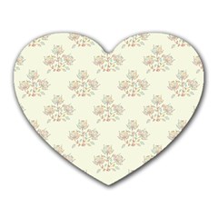 Seamless Floral Pattern Heart Mousepads by TastefulDesigns