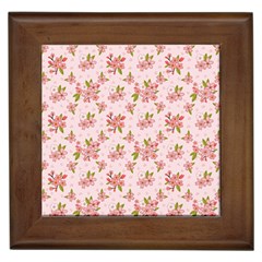 Beautiful Hand Drawn Flowers Pattern Framed Tiles by TastefulDesigns