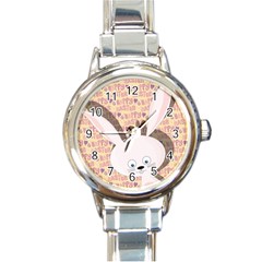 Easter Bunny  Round Italian Charm Watch by Valentinaart